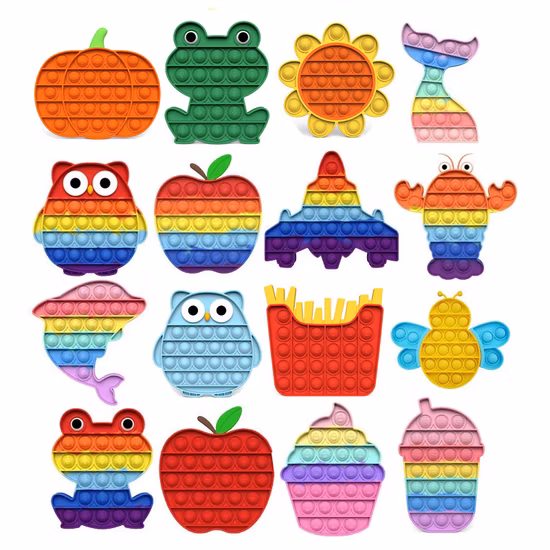 2021 тревога, снятие стресса, аутизм, Push Pop Bubble Fidget, сенсорные Pops It Fidget, игрушка в подарок на Рождество и Хэллоуин